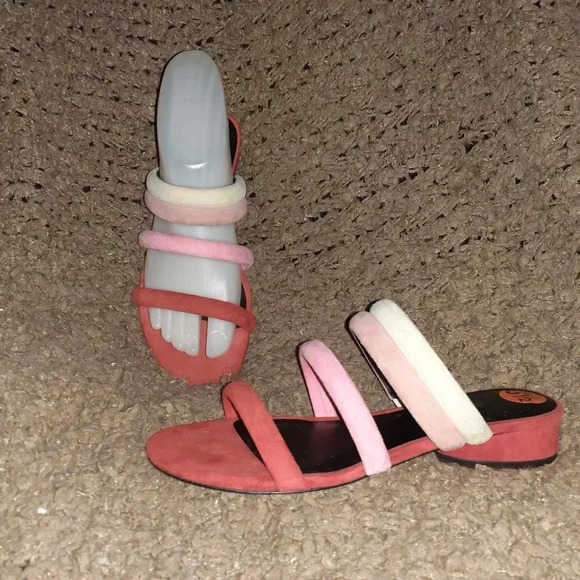 REBECCA MINKOFF-Kade-Red Ombre Tubular Strap Suede - Picture 1 of 7